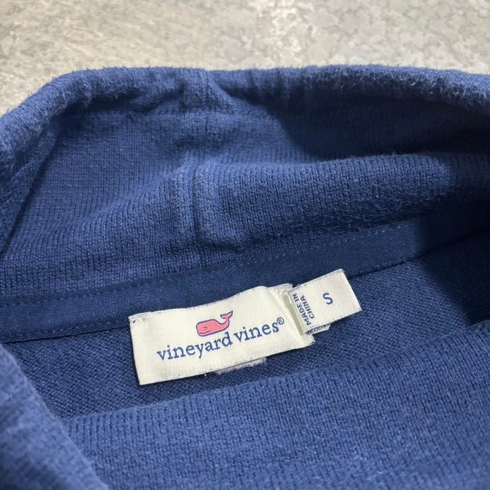 Vineyard Vines White & Navy Striped Mock Neck Pullover Women Size Small - Picture 4 of 6